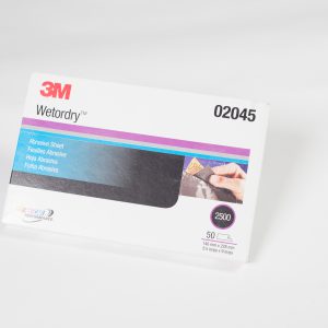 3M 02045<br> 3M™ Wetordry™ Abrasive Sheet 401Q, 02045, 2500A, 5-1/2"x 9", 50 Sheets