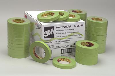 3M 26344 Scotch Performance 1/4" X 60 Yards Green Masking Tape 233 