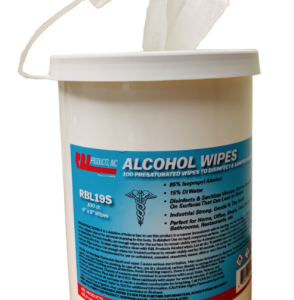 RBL 19S <br> RBL 85% INDUSTRIAL GRADE ALCOHOL WIPES- CANISTER/100 PCS